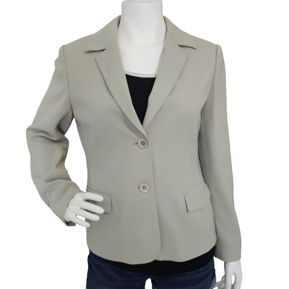 Jones New York Mint Green Two-Button Tailored Blazer